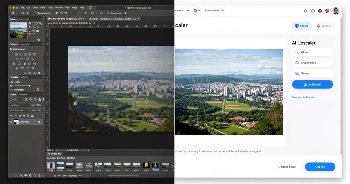 Photoshop Super Resolution vs AI Upscaler